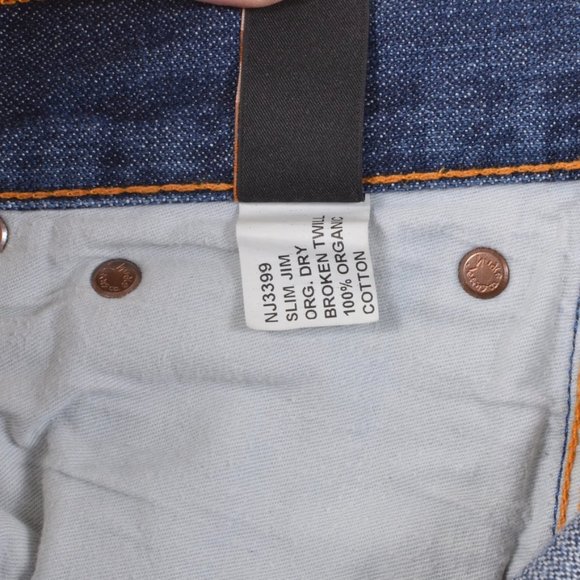 Nudie Jeans 🇮🇹 29 Slim Jim Dry Broken Twill Cotton Jean - Picture 6 of 8